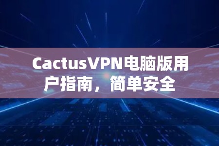 CactusVPN电脑版用户指南,简单安全 CactusVPN电脑版用户指南,简单安全