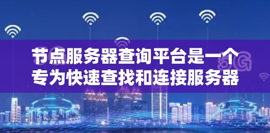 节点服务器查询平台是一个专为快速查找和连接服务器信息设计的工具，适用于开发、管理和监控服务器。以下是对该平台的详细分析和总结