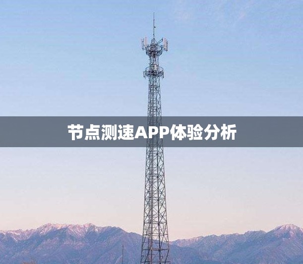节点测速APP体验分析