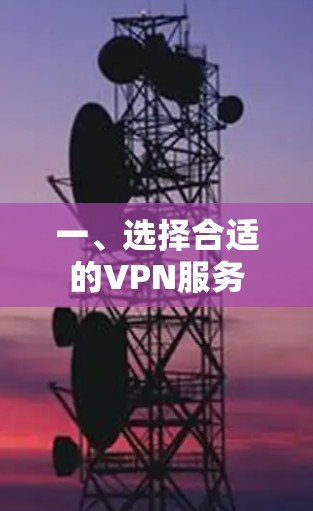 一、选择合适的VPN服务 一、选择合适的VPN服务