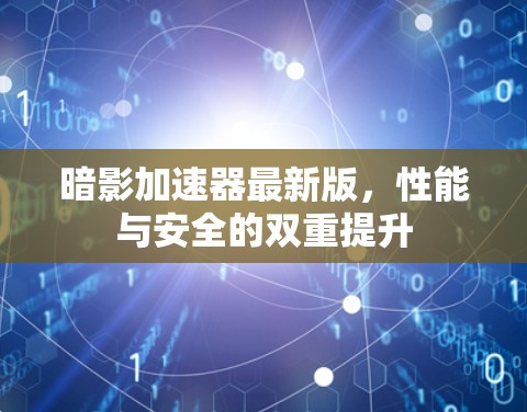 暗影加速器最新版,性能与安全的双重提升 暗影加速器最新版,性能与安全的双重提升