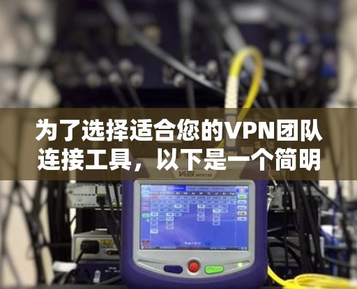 为了选择适合您的VPN团队连接工具,以下是一个简明的比较和建议 为了选择适合您的VPN团队连接工具,以下是一个简明的比较和建议